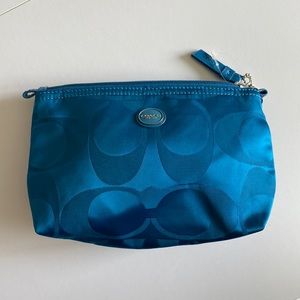 Coach Teal Makeup Bag